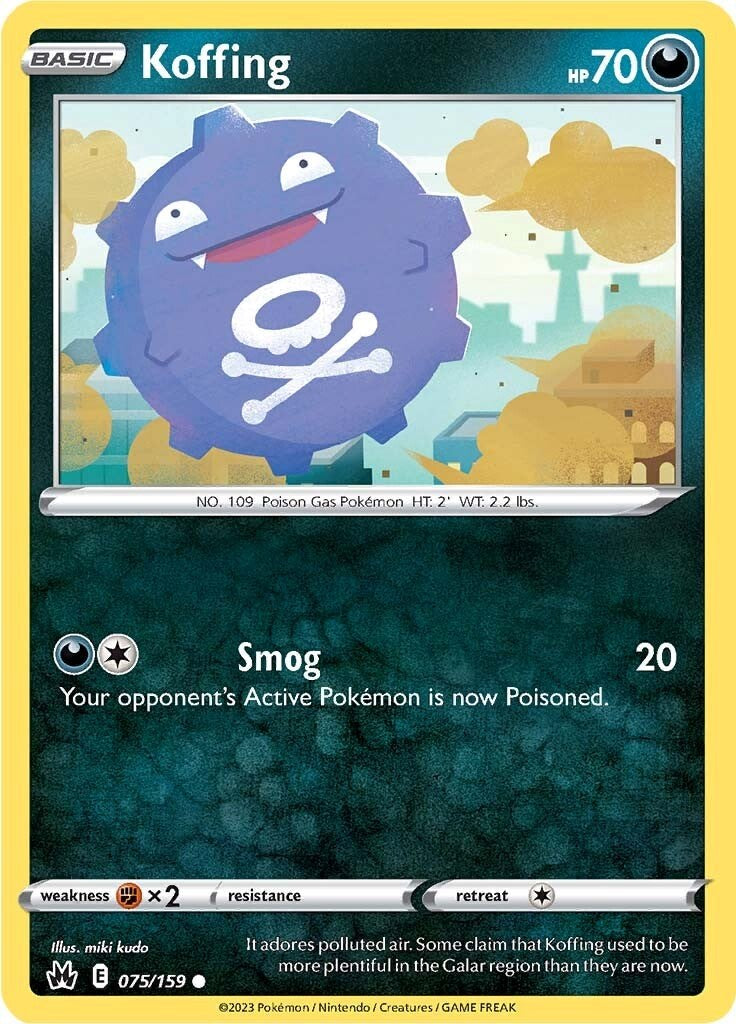 Koffing (075/159) [Sword & Shield: Crown Zenith] | Exor Games Bridgewater