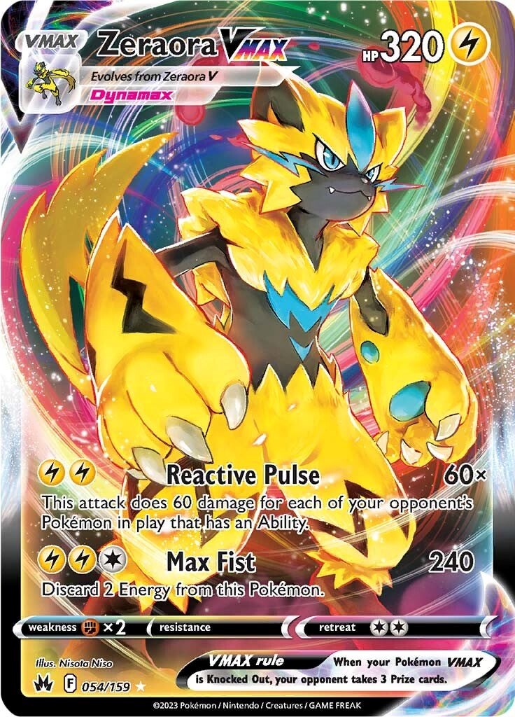 Zeraora VMAX (054/159) [Sword & Shield: Crown Zenith] | Exor Games Bridgewater