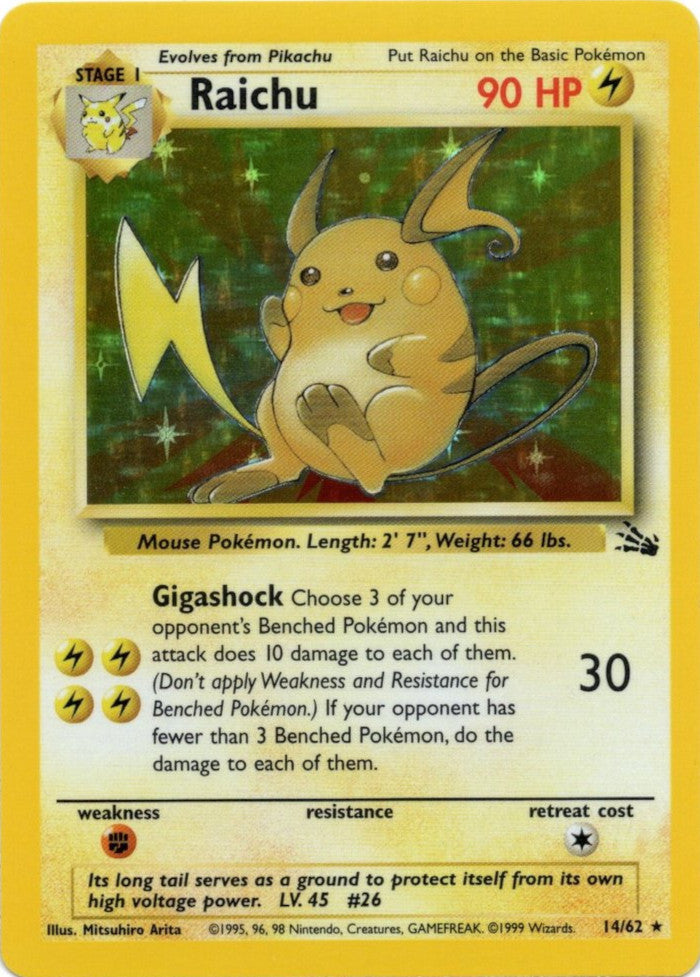 Raichu (14/62) [Fossil Unlimited] | Exor Games Bridgewater