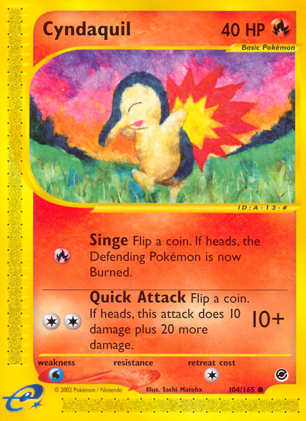 Cyndaquil (104/165) [Expedition: Base Set] | Exor Games Bridgewater