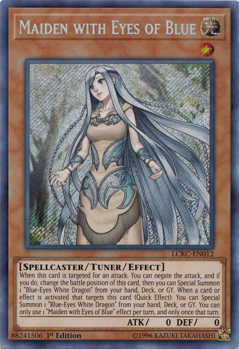 Maiden with Eyes of Blue [LCKC-EN012] Secret Rare | Exor Games Bridgewater