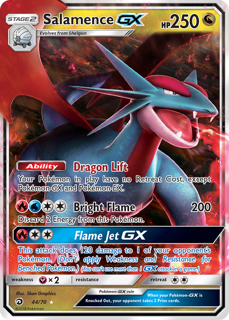 Salamence GX (44/70) [Sun & Moon: Dragon Majesty] | Exor Games Bridgewater