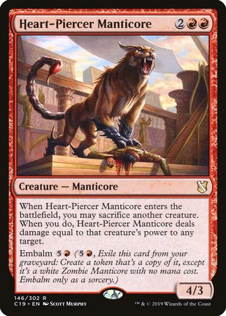 Heart-Piercer Manticore [Commander 2019] | Exor Games Bridgewater