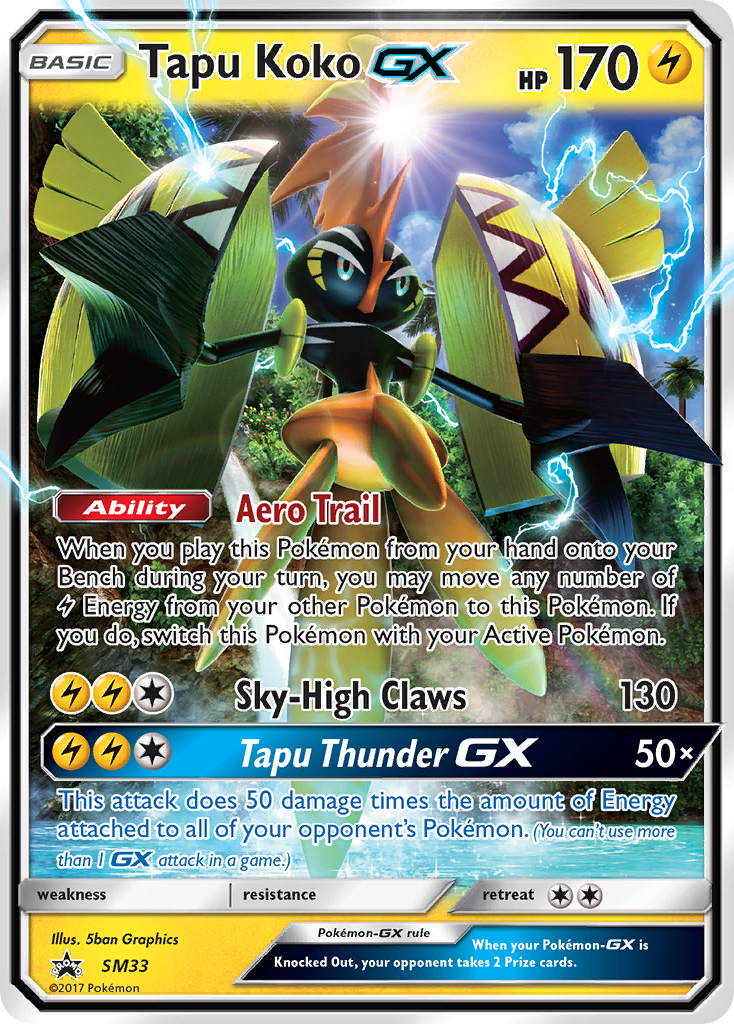 Tapu Koko GX (SM33) [Sun & Moon: Black Star Promos] | Exor Games Bridgewater