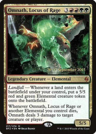 Omnath, Locus of Rage [Battle for Zendikar Promos] | Exor Games Bridgewater