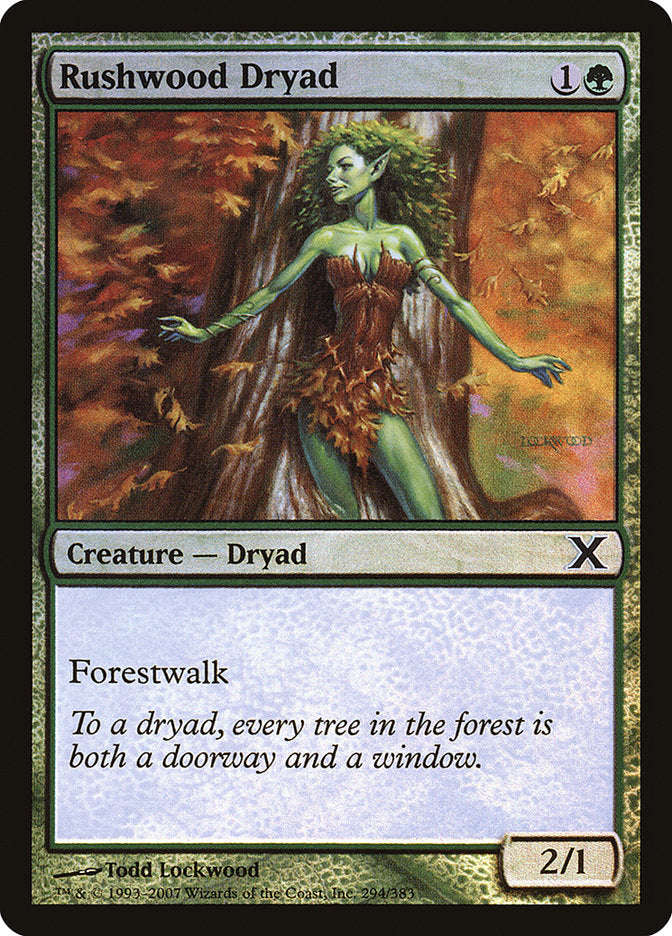 Rushwood Dryad (Premium Foil) [Tenth Edition] | Exor Games Bridgewater