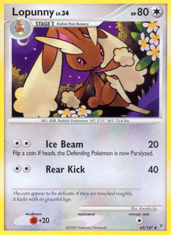 Lopunny (63/147) [Platinum: Supreme Victors] | Exor Games Bridgewater