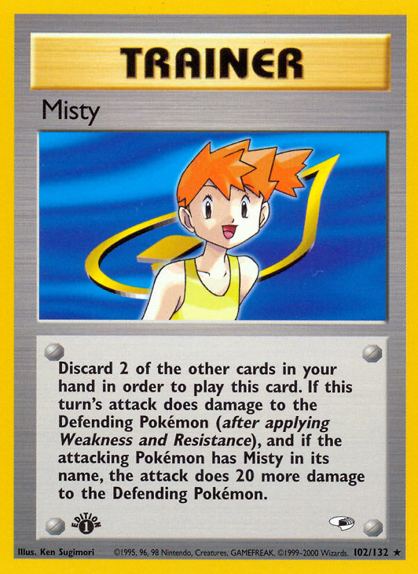 Misty (102/132) [Gym Heroes 1st Edition] | Exor Games Bridgewater