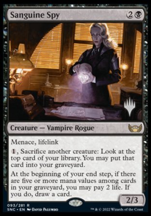 Sanguine Spy (Promo Pack) [Streets of New Capenna Promos] | Exor Games Bridgewater