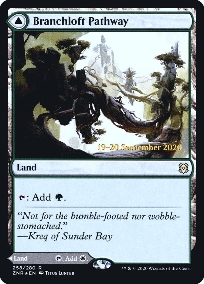 Branchloft Pathway // Boulderloft Pathway  [Zendikar Rising Prerelease Promos] | Exor Games Bridgewater