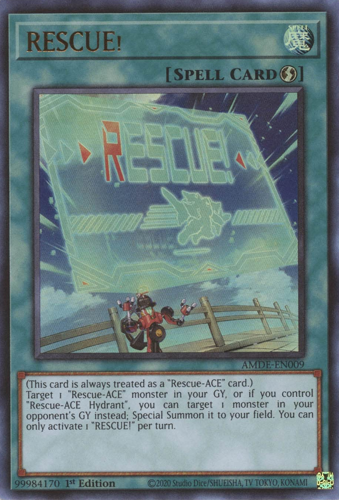 RESCUE! [AMDE-EN009] Ultra Rare | Exor Games Bridgewater