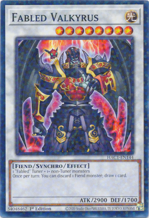 Fabled Valkyrus (Duel Terminal) [HAC1-EN144] Common | Exor Games Bridgewater