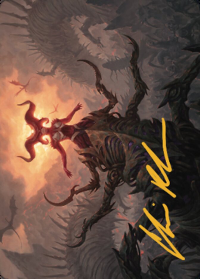 Sheoldred, the Apocalypse Art Card (Gold-Stamped Signature) [Dominaria United Art Series] | Exor Games Bridgewater