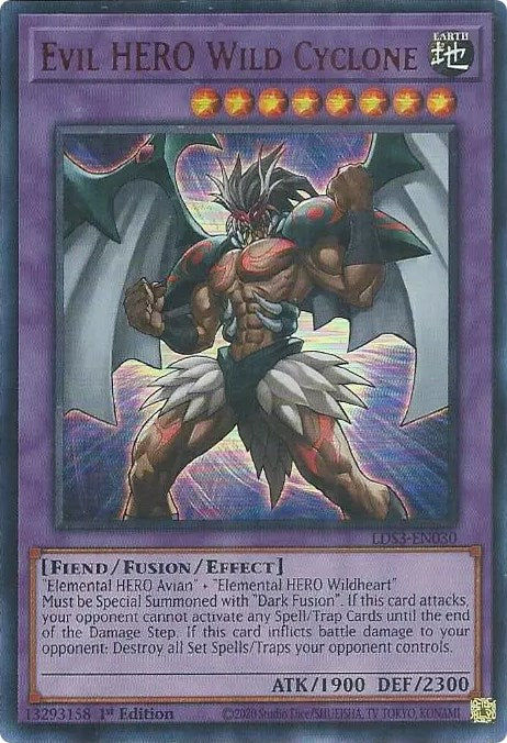 Evil HERO Wild Cyclone (Red) [LDS3-EN030] Ultra Rare | Exor Games Bridgewater