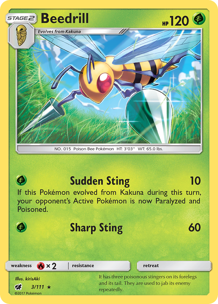 Beedrill (3/111) [Sun & Moon: Crimson Invasion] | Exor Games Bridgewater