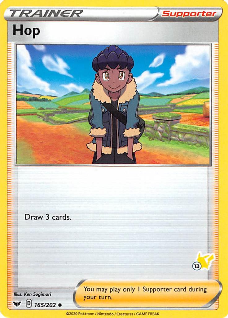 Hop (165/202) (Pikachu Stamp #13) [Battle Academy 2022] | Exor Games Bridgewater
