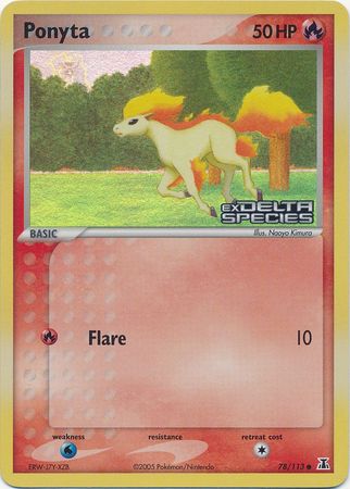 Ponyta (78/113) (Stamped) [EX: Delta Species] | Exor Games Bridgewater