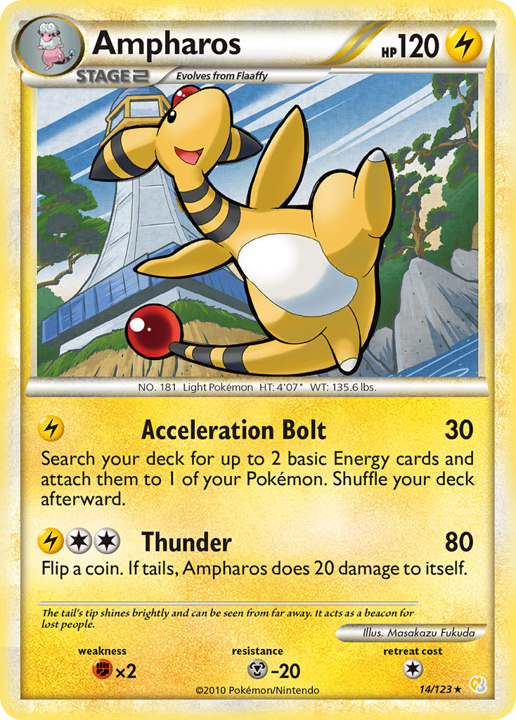 Ampharos (14/123) [HeartGold & SoulSilver: Base Set] | Exor Games Bridgewater