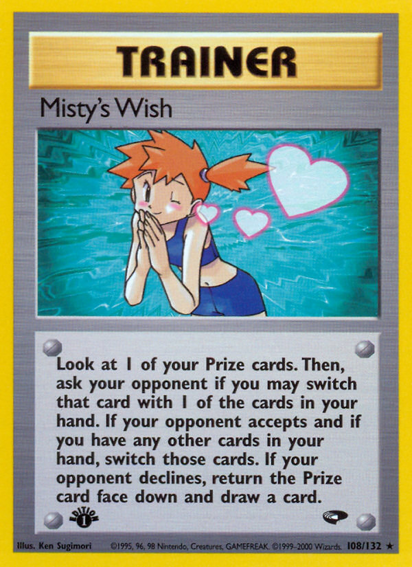 Misty's Wish (108/132) [Gym Challenge 1st Edition] | Exor Games Bridgewater