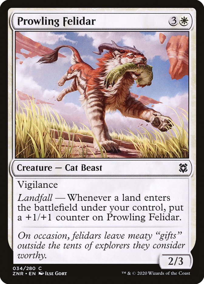 Prowling Felidar [Zendikar Rising] | Exor Games Bridgewater