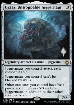 Graaz, Unstoppable Juggernaut (Promo Pack) [Phyrexia: All Will Be One Promos] | Exor Games Bridgewater