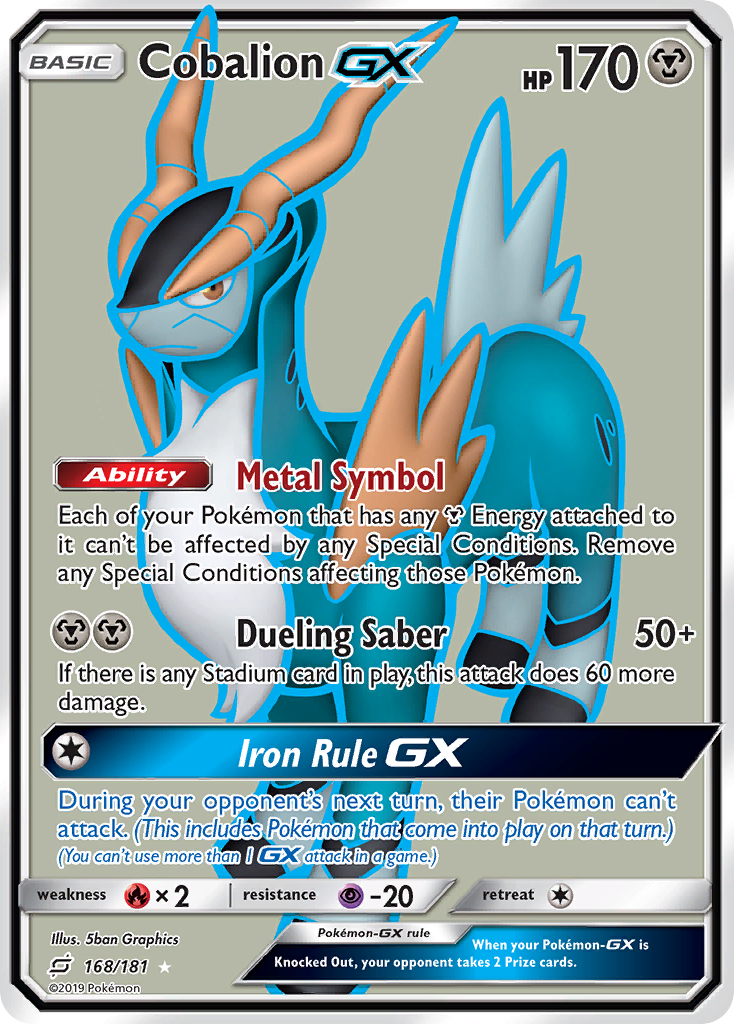 Cobalion GX (168/181) [Sun & Moon: Team Up] | Exor Games Bridgewater