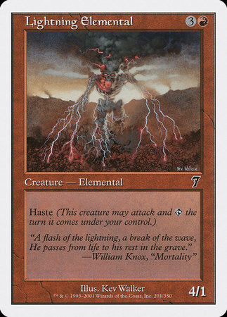 Lightning Elemental [Seventh Edition] | Exor Games Bridgewater