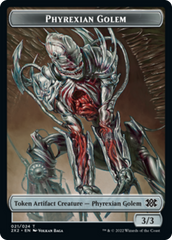 Drake // Phyrexian Golem Double-sided Token [Double Masters 2022 Tokens] | Exor Games Bridgewater