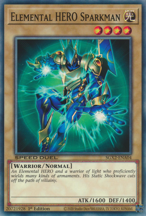 Elemental HERO Sparkman [SGX2-ENA04] Common | Exor Games Bridgewater