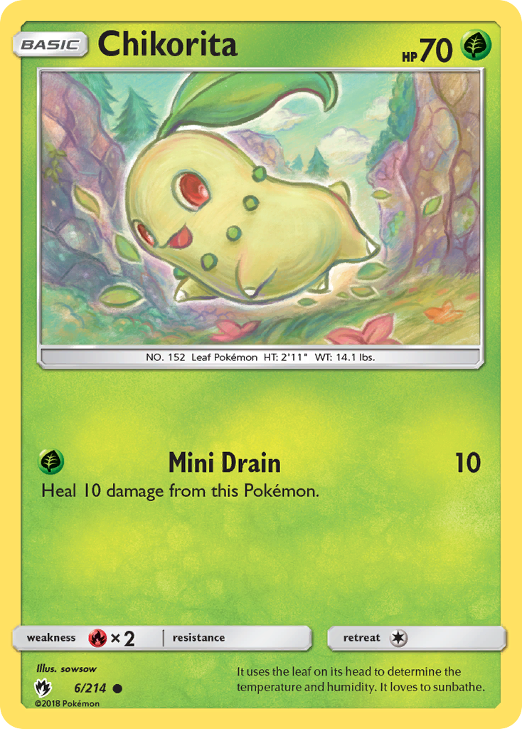 Chikorita (6/214) [Sun & Moon: Lost Thunder] | Exor Games Bridgewater