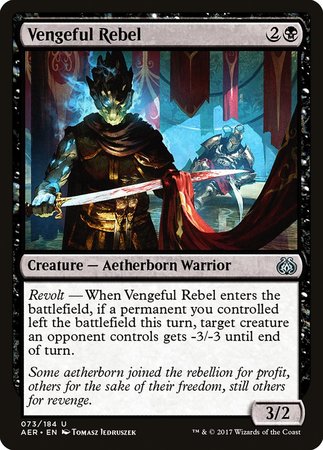 Vengeful Rebel [Aether Revolt] | Exor Games Bridgewater