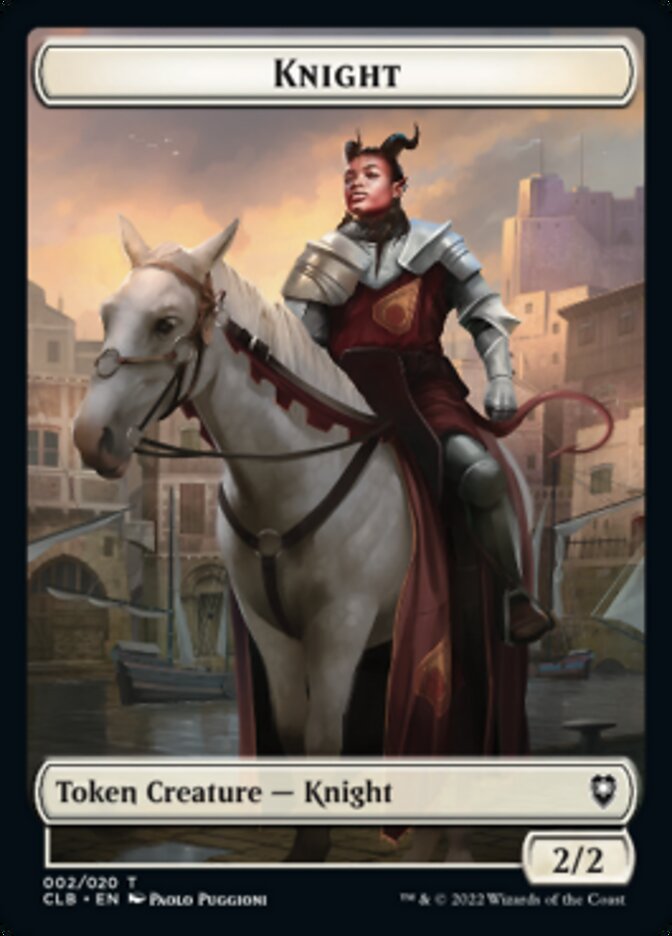 Treasure // Knight Double-sided Token [Commander Legends: Battle for Baldur's Gate Tokens] | Exor Games Bridgewater