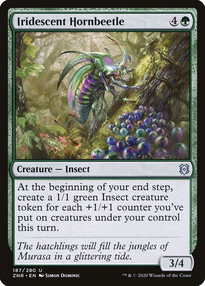 Iridescent Hornbeetle [Zendikar Rising] | Exor Games Bridgewater