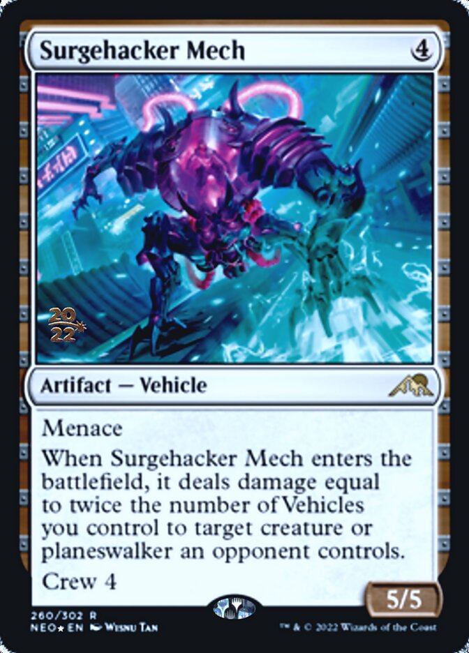 Surgehacker Mech [Kamigawa: Neon Dynasty Prerelease Promos] | Exor Games Bridgewater