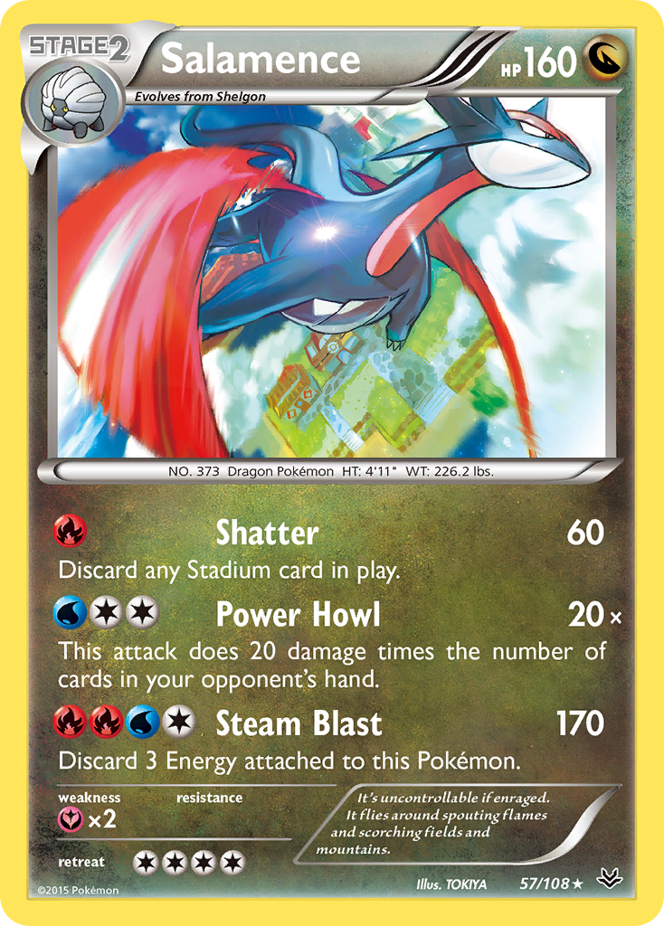 Salamence (57/108) [XY: Roaring Skies] | Exor Games Bridgewater