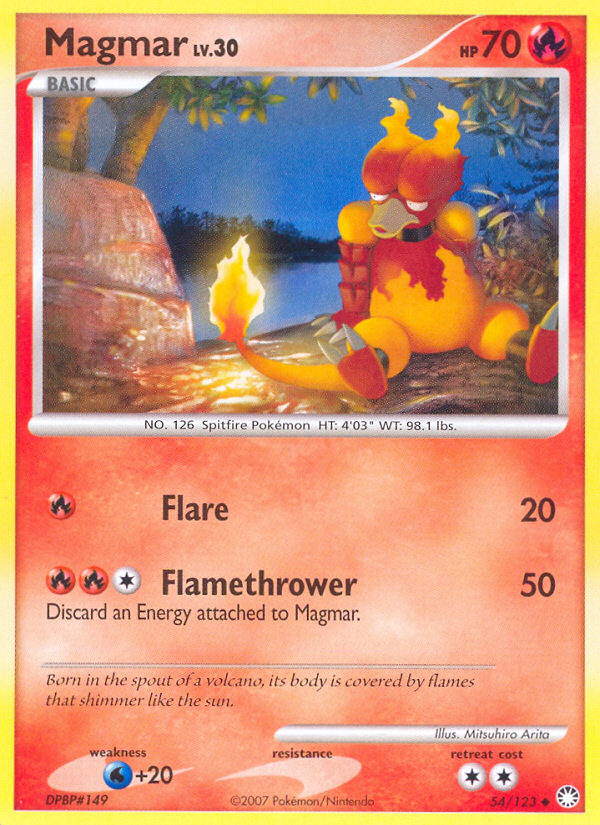 Magmar (54/123) [Diamond & Pearl: Mysterious Treasures] | Exor Games Bridgewater