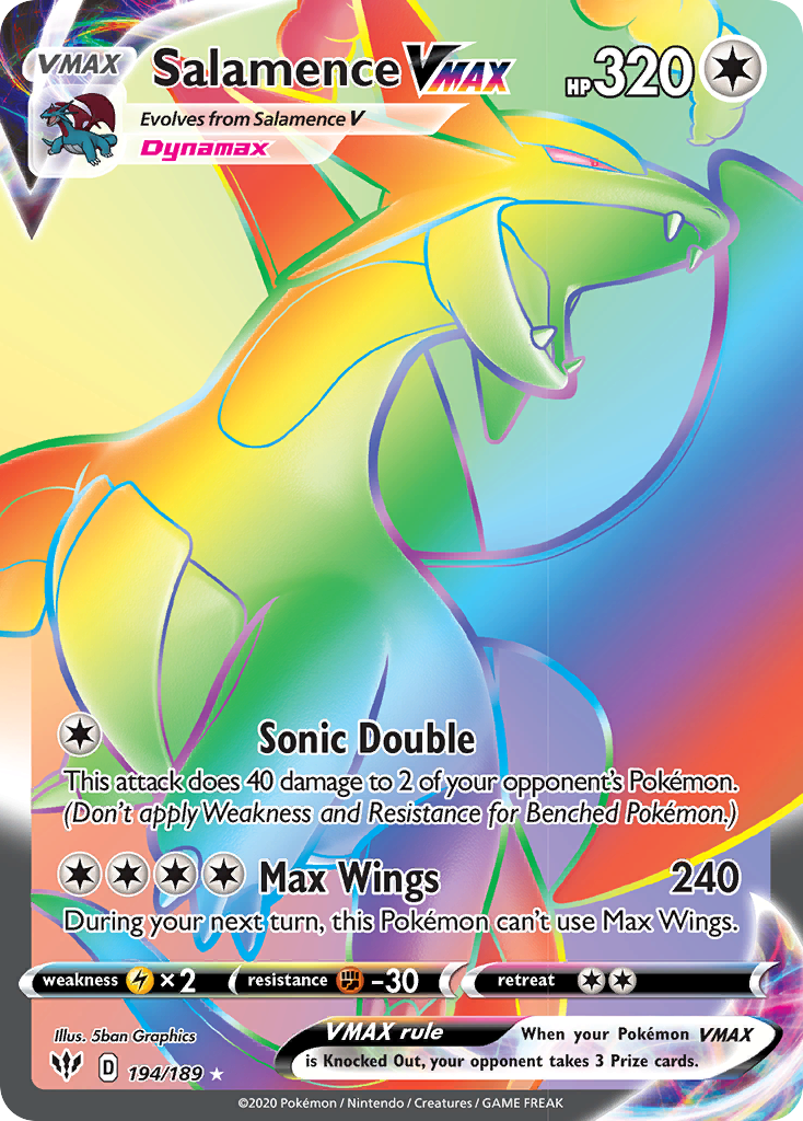 Salamence VMAX (194/189) [Sword & Shield: Darkness Ablaze] | Exor Games Bridgewater