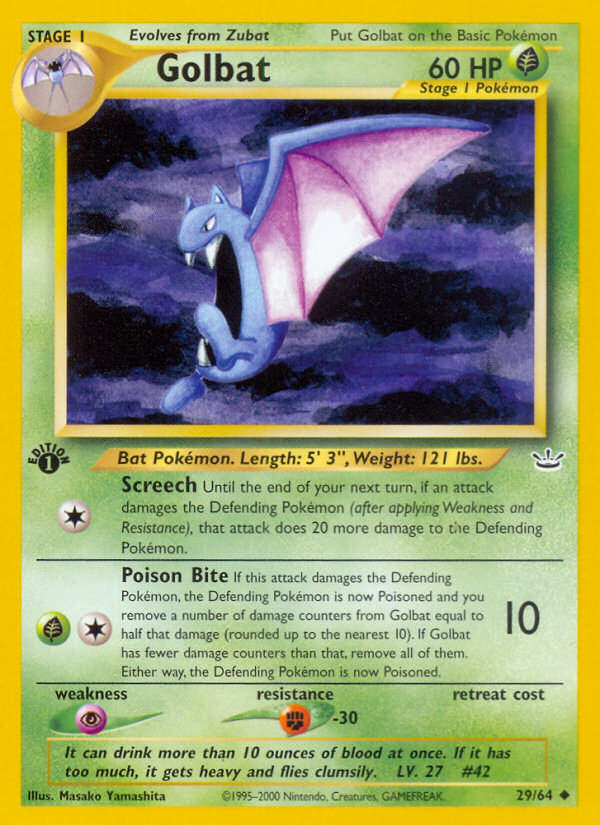 Golbat (29/64) [Neo Revelation 1st Edition] | Exor Games Bridgewater