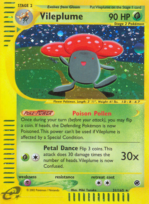 Vileplume (31/165) [Expedition: Base Set] | Exor Games Bridgewater