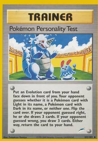 Pokemon Personality Test (102/105) [Neo Destiny Unlimited] | Exor Games Bridgewater
