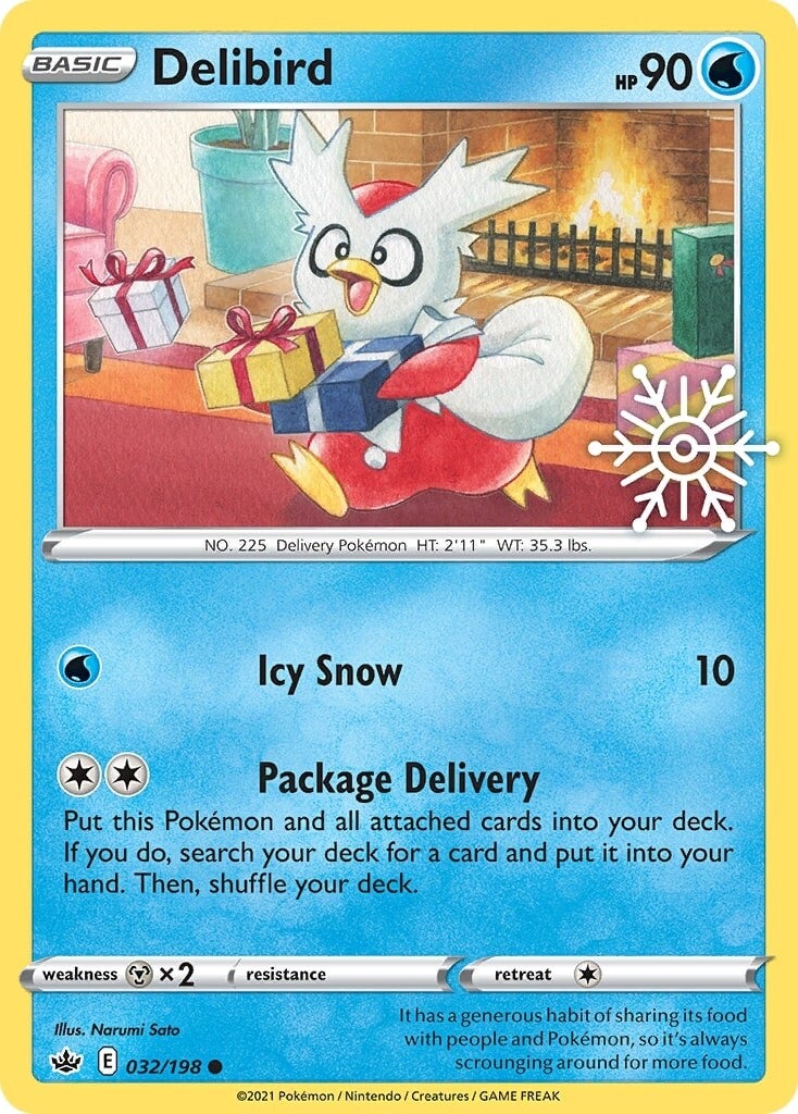 Delibird (032/198) (Holiday Calendar) [Sword & Shield: Chilling Reign] | Exor Games Bridgewater