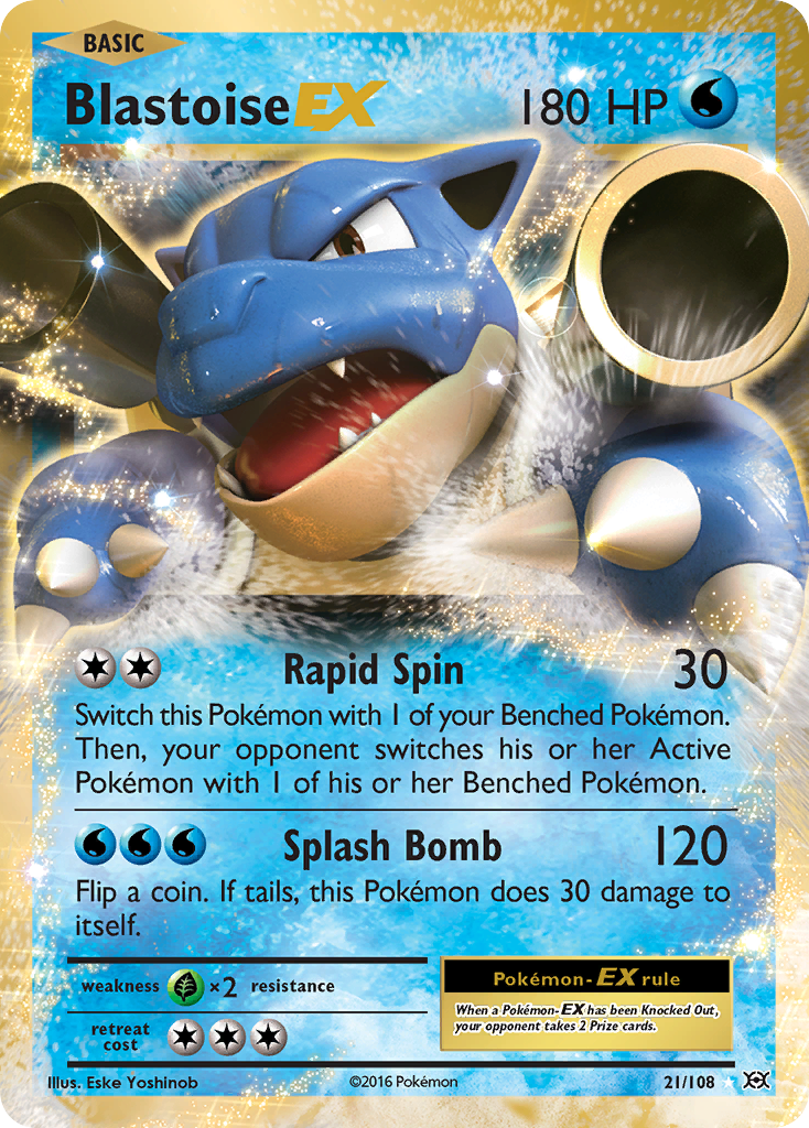 Blastoise EX (21/108) [XY: Evolutions] | Exor Games Bridgewater