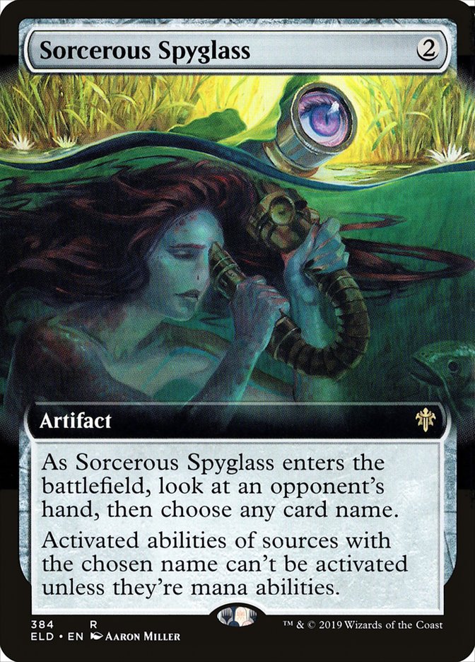 Sorcerous Spyglass (Extended Art) [Throne of Eldraine] | Exor Games Bridgewater