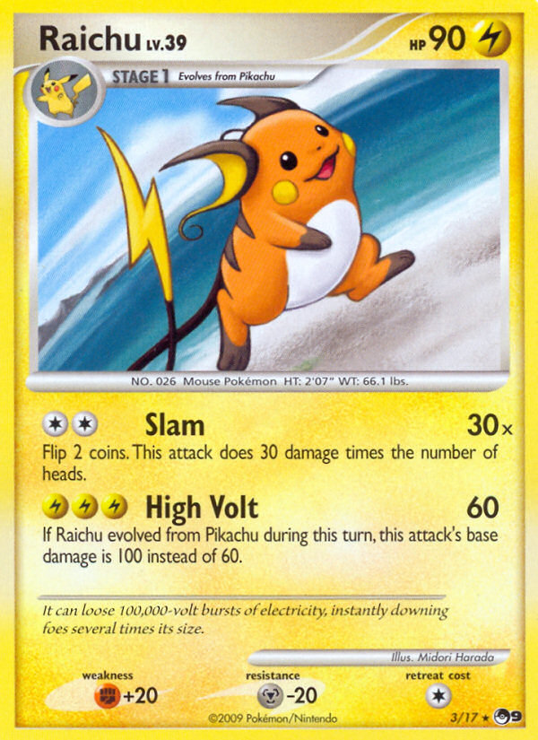 Raichu (3/17) [POP Series 9] | Exor Games Bridgewater