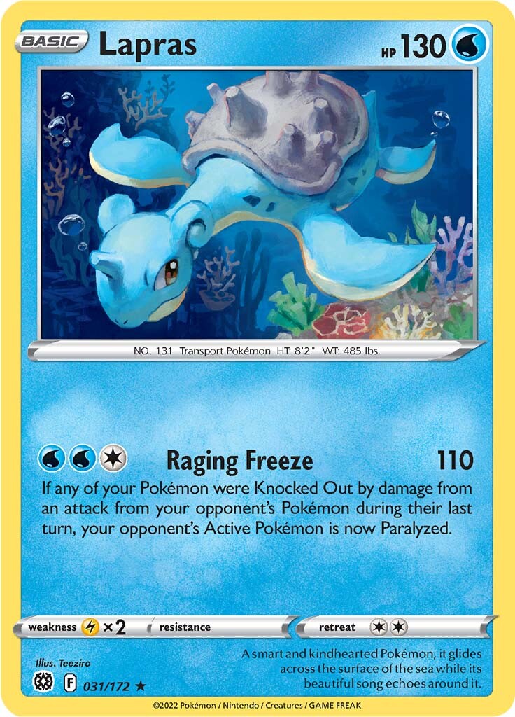 Lapras (031/172) [Sword & Shield: Brilliant Stars] | Exor Games Bridgewater