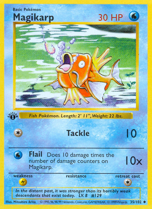 Magikarp (35/102) (Shadowless) [Base Set 1st Edition] | Exor Games Bridgewater