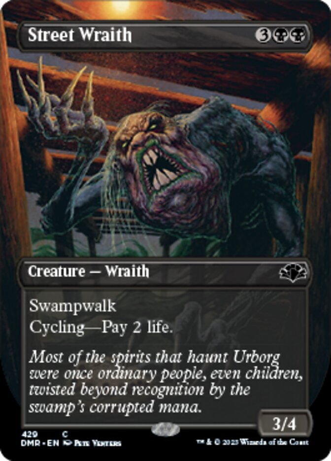 Street Wraith (Borderless Alternate Art) [Dominaria Remastered] | Exor Games Bridgewater