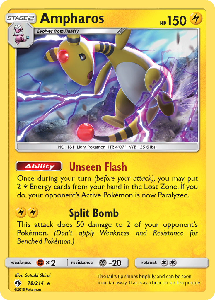 Ampharos (78/214) [Sun & Moon: Lost Thunder] | Exor Games Bridgewater