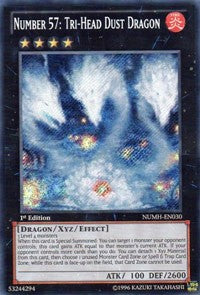 Number 57: Tri-Head Dust Dragon [NUMH-EN030] Secret Rare | Exor Games Bridgewater