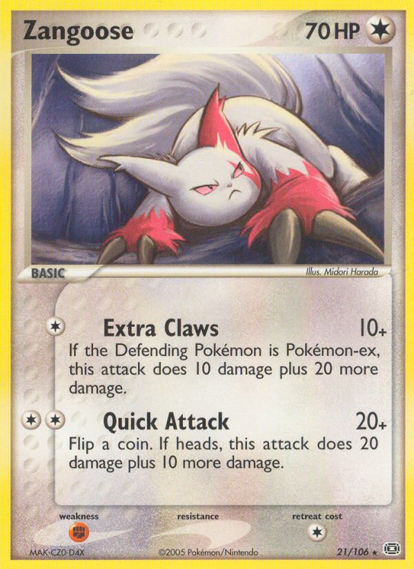 Zangoose (21/106) [EX: Emerald] | Exor Games Bridgewater